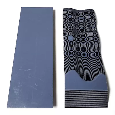 G10 3/8 .375 6x2 PEWTER / BLACK LAYERED KNIFE HANDLE MATERIAL SCALES 2 Pcs.  • $15.99