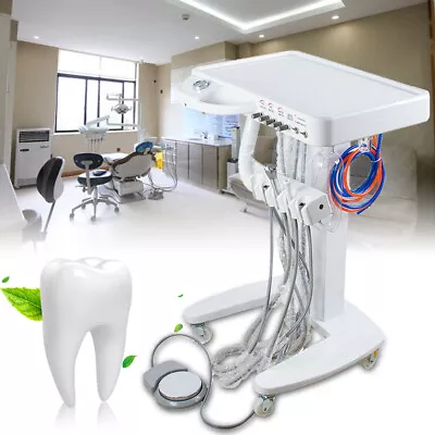Dental Mobile Cart 4 Hole Portable Delivery Cart System Unit Equipment Treatment • $492.90