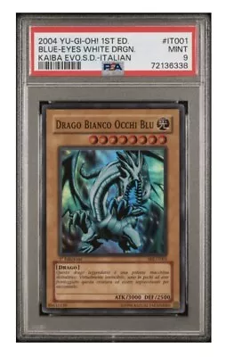 Yu Gi Oh Dragon White Eyes Blue Ske-it001 PSA 9 Pop 1 Deck Kaiba 1a Edition It • $956.16