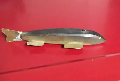 Vintage Ice Fishing Lure Hand Made Signed And Dated Fork Tail 7 1/4 Long LOOK • $39