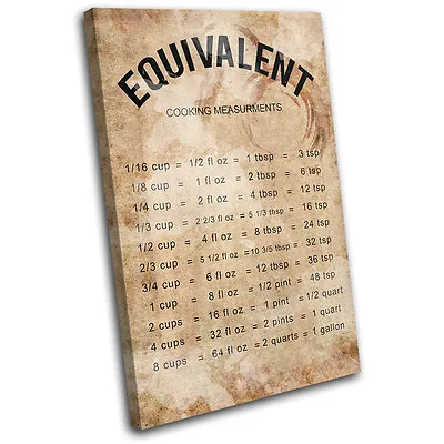 £19.99 • Buy Vintage Retro Kitchen Typography SINGLE CANVAS WALL ART Picture Print