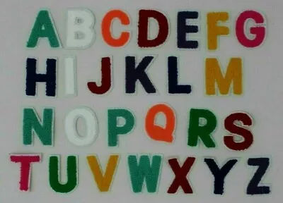 $4.99 • Buy 2 Inch Chenille Letter, Iron-On, Many Colors, White Background