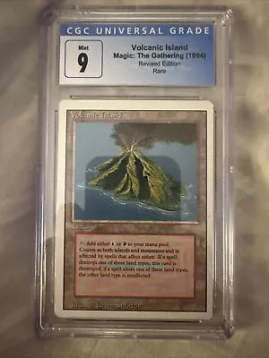 Magic The Gathering Volcanic Island 1994 Revised Editiition-graded 9 Mtg • $725