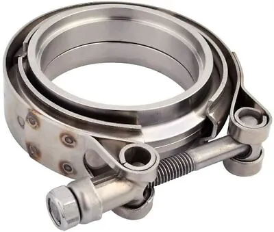 $19.99 • Buy Exhaust Downpipe 3inch V-band Clamp 3  Male/Female Flange Kit SS304 Steel
