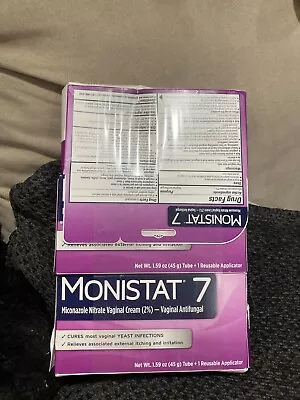 3 Boxes Monistat 7 DAY Vaginal Antifungal 1.59oz CREAM W/applicator NIB 04/2024 • $18