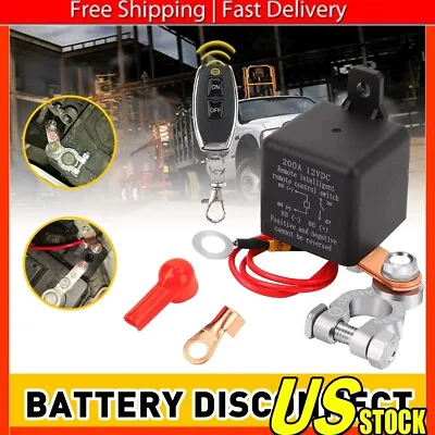 Car Battery Switch Disconnect Power Kill Master Isolator Cut -Off Remote Control • $20.99