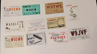 Indianapolis IN Local History Lot Of 11 QSL Cards Postcard-sized Indiana Radio • $9.49