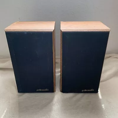 Vintage Polk Audio Monitor Series 4 Woodgrain Bookshelf Speakers - TESTED! • $99.95