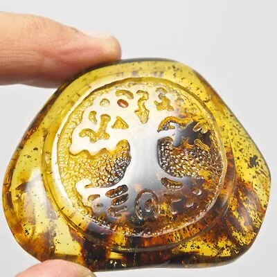 Mexican Amber Tree Of Life Carving 30.8 G • $155