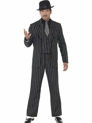 £32.99 • Buy Deluxe Mens Zoot Suit Fancy Dress Gangster Mob Mafia 1920s Bugsy Malone Size L