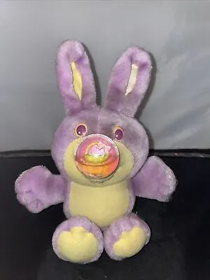 Vintage Nosy Bears Bunnies Tiskett Easter 80's Nosy Bunny Purple 1989 Playskool • $27.87