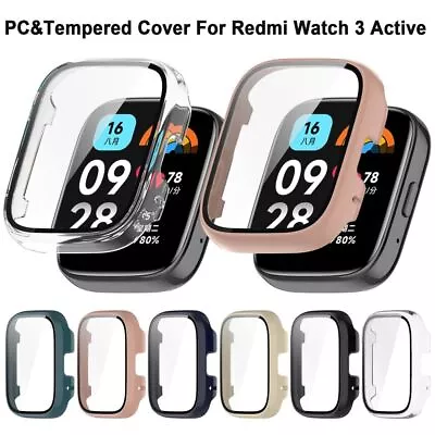 PC+Tempered Protective Case Smart Cover Shell  Redmi Watch 3 Active • £4.14