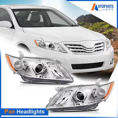 For 2007-2009 Toyota Camry Chrome Housing Projector Headlight Assembly Pair • $69.99