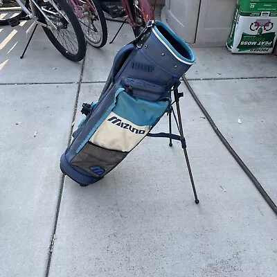 Mizuno Golf Blue White Stand Bag No Raincover Vintage Colorway • $49.99