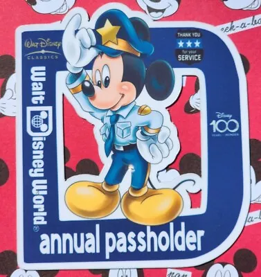 Disney World  Annual Passholder Magnet Mickey Police 2023 • $6