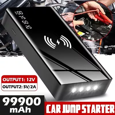 $65.79 • Buy 99900mAh Portable Car Jump Starter Booster 12V Battery Charger Power Bank Kit