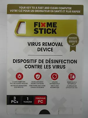 FixMeStick Gold Virus Removal Stick For Windows PCs - Use On Up To 3 PCs New • $39.95