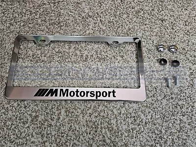 M Motorsport Black Chrome Stainless Steel US/Canada License Plate Frame • $18.89