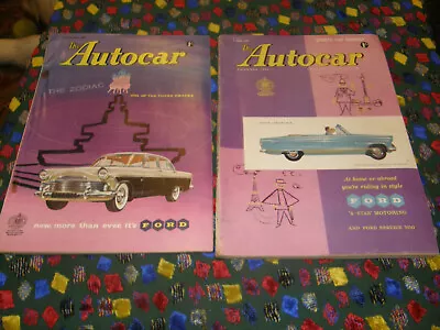 AUTOCAR Car Magazine Two From 1957 January 4 May 3 Ford Zodiac Zaphyr Sports Car • $13.95