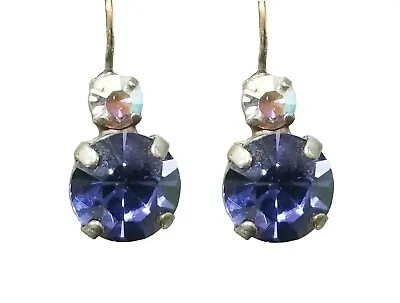 Mariana Crystal Earrings Large Purple And Clear (E10376 539) • $53.56