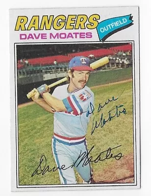 Dave Moates Autograph Signed 1977 Topps #588 Baseball Card Texas Rangers • $3.99