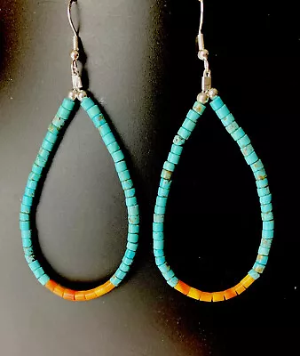 $19.99 • Buy Native American Turquoise Heishi Earrings