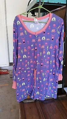  Munki Munki  Monsters  1-Piece Short Pajama Romper  - SZ. XL • $15.99