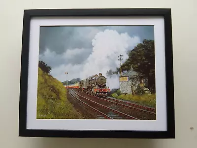Malcolm Root Steam Train Print 'Twin Power' FRAMED • £25.95