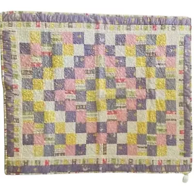 Reversible Baby/Toddler  Calm Vibe Quilted Patchwork Blanket Soft Country Style • $25.20