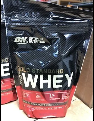 Optimum Nutrition Gold Standard Whey Protein 1 LB Double Rich Chocolate 2 Bags • $29.99