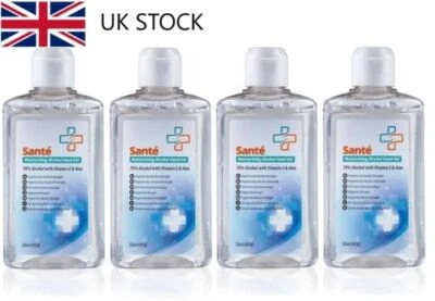 HAND SANITISERGELALCOHOL HAND GELMOISTURISING4 X 236ml.READY TO USESANTE • £5.95