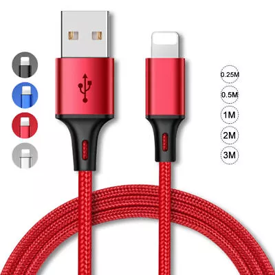 Braided USB Lead Fast Charger Cable For IPhone 6 7 8 11 12 13 14 Plus IPad Cord • $7.89