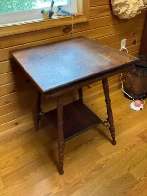 Antique Tiger Oak Parlor Table • $375