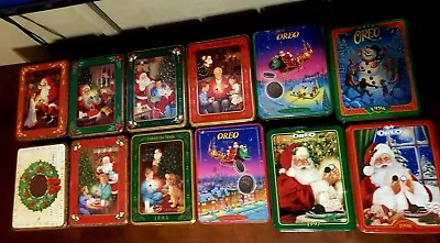 Lot Of 12 Vintage Oreo Cookies  Collector Tins 1990 To 1998 • $85