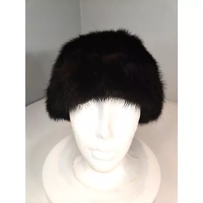 Vintage Black Mink Hat Excellent Condition From Canada 22.75  • $100