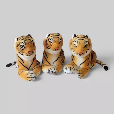 Realistic Bengal Tigers Plush Laying Down 12  Stuffed Animal Wildlife Toys • $39.99