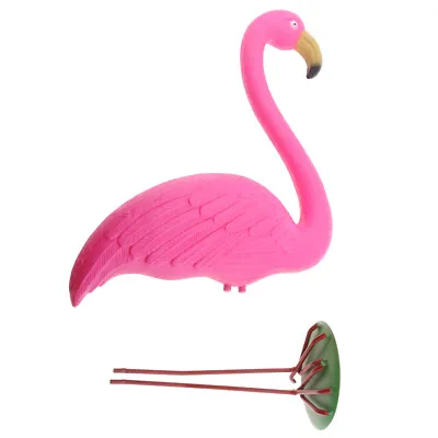 1pc Pink Lawn Pond Flamingo Home Garden Party Ornaments Decoration • £14.63