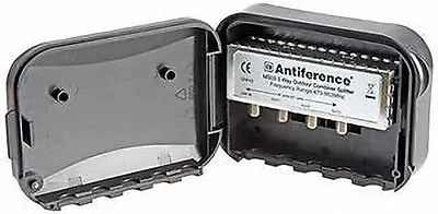 Antiference Outdoor Or Masthead 3 Way Aerial Splitter UHF TV Freeview • £15.96