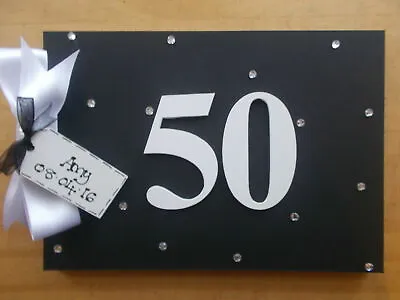 £12.95 • Buy  Personalised 50th Birthday Guest Book Scrapbook Memory Photo Album Gift