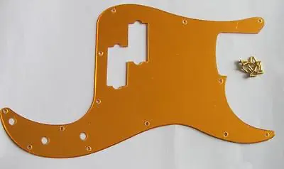 USA Size Precision Bass P Bass Pickguard Scrach Plate Gold Mirror • £18.82