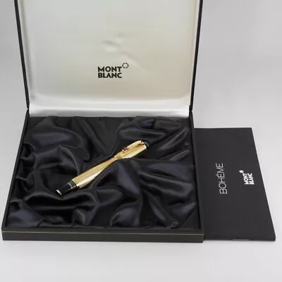 Montblanc Boheme Gold Plated Rouge Fountain Pen EF With Box (MINT) • $1199