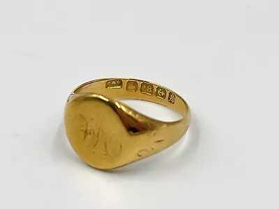 Antique Edwardian 18ct Yellow Gold Signet Ring • £900