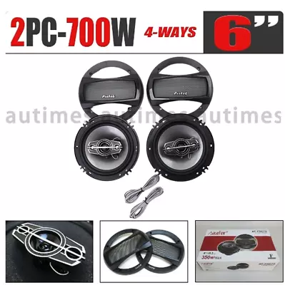 6 Inch Car Coaxial Speakers 16cm 350W 4 Way Auto Music Stereo Full Car Speakers  • $43