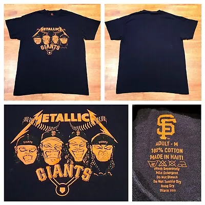 Metallica San Francisco Giants Tee Graphic Tee T-Shirt Size Medium Black • $29.99