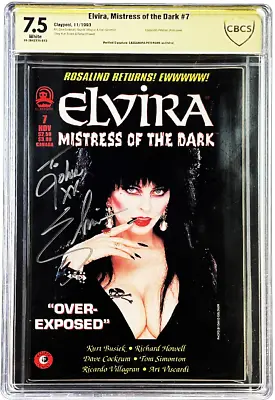 Elvira Mistress Of The Dark #7 CBCS 7.5 WH Verified Signature Cassandra Peterson • $325