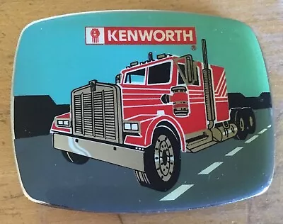 Vintage 1983 Metal Painted KENWORTH Truck Belt Buckle Dodson • $49.99