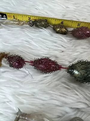 Victorian Wire Wrapped German Beads Garland Christmas Antique Ornament 1900's • $63.99