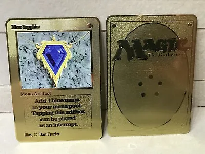 Magic The Gathering - MTG Gold Metal Custom Collectible Card MOX SAPPHIRE • $15