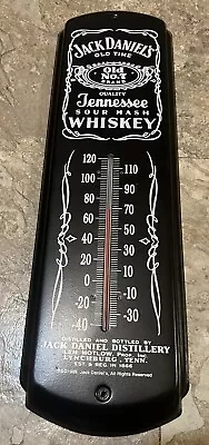 Vtg Jack Daniels Whiskey Steel Wall Thermometer • £67.45