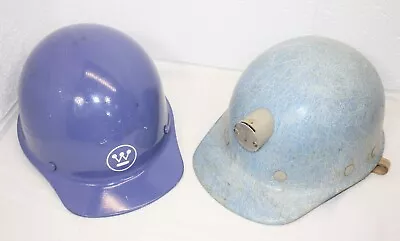 Vintage Fiberglass Hard Hat Lot MSA Skullgard Westinghouse Superglas Fibremetal • $50.97